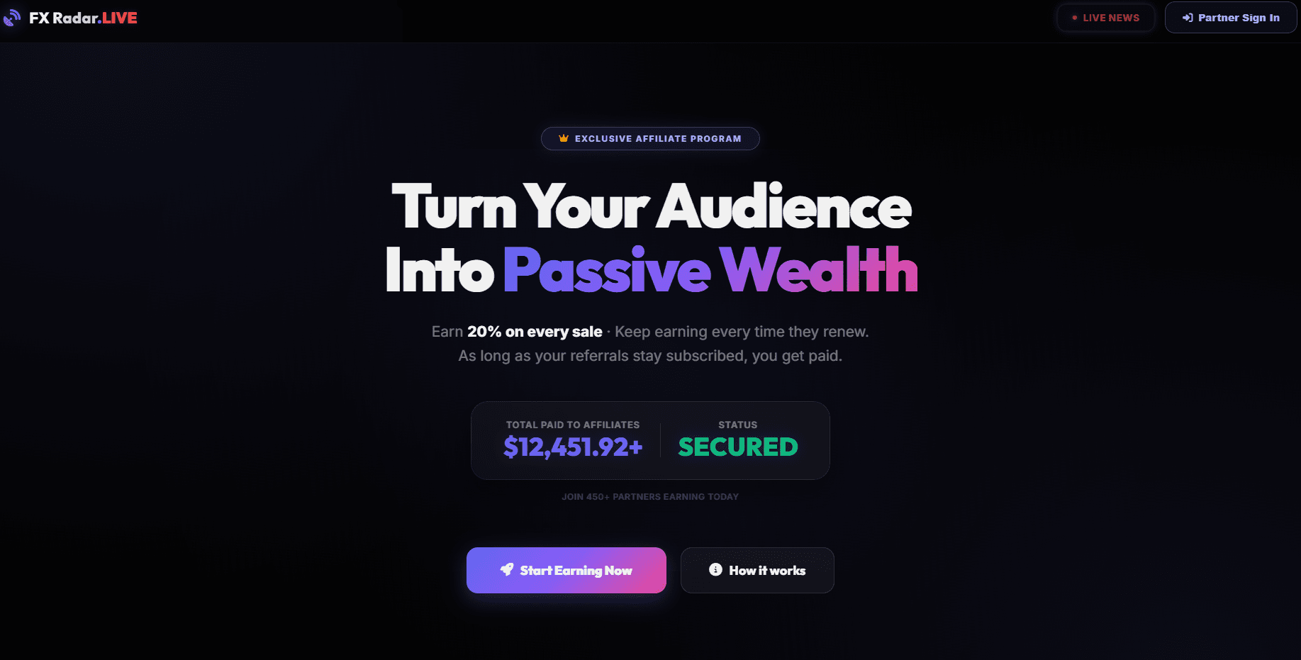 Earn Recurring Monthly Income: FX Radar Affiliate Program is Now Open